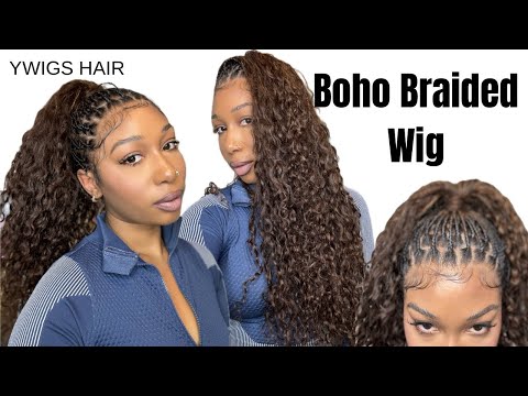 I GOT BOHO BRAIDS🔥GAME CHANGER 😱 BRAIDED WIG ft.YWIGS