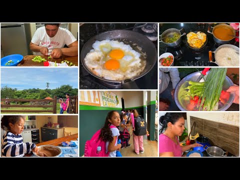 DE VOLTA A ROTINA| FOMOS LEVAR A JUJU NA ESCOLA|PRIMEIRA COLHEITA DA HORTA| JANTA SIMPLES + DELÍCIA😍