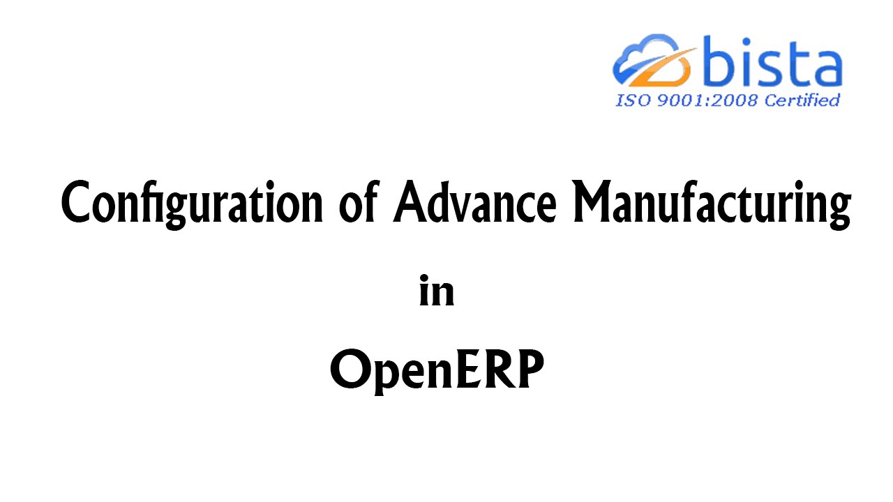 Odoo ERP Demo | Configuration of Advance Manufacturing in Odoo Manufacturing ERP | 8/4/2014

The video provides a brief intro about Batch/Continuous Manufacturing in Odoo ERP. I have covered following things in this video ...