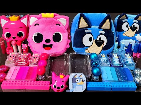 ASMR Pinkfong vs Bluey Slime Mixing Random Into Slime!#ASMR#Slime#satisfying
