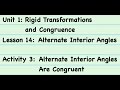 Alternate Interior Angles and Transformations