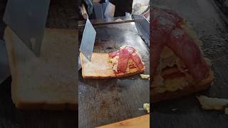 베이컨 토스트 만들기 / Making Bacon Toast / Korean street food