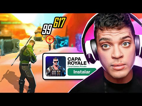 REAÇÃO DO CEROL AO JOGAR SEU NOVO JOGO IGUAL O FREE FIRE! - CAPA ROYALE