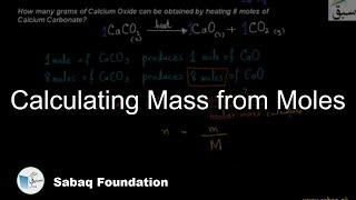 Calculating Mass from Moles