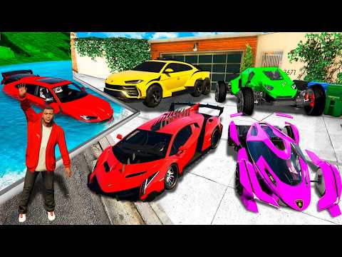 Robando TODOS los LAMBORGHINIS en GTA 5