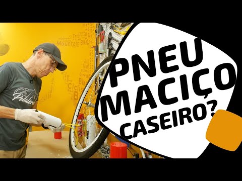 Pneu maciço caseiro feito de espuma expansiva? Pedaleria