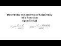 Understanding Intervals of Continuity
