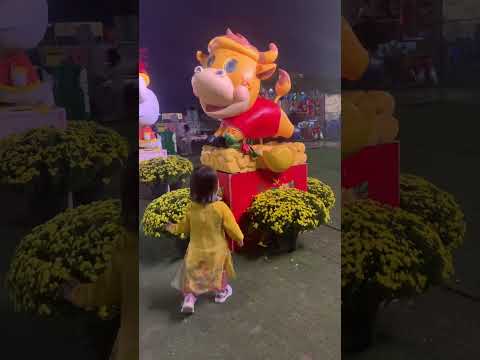 Thai Nguyen city square traditional new year 2025 in Vietnam  part 2- kid video
