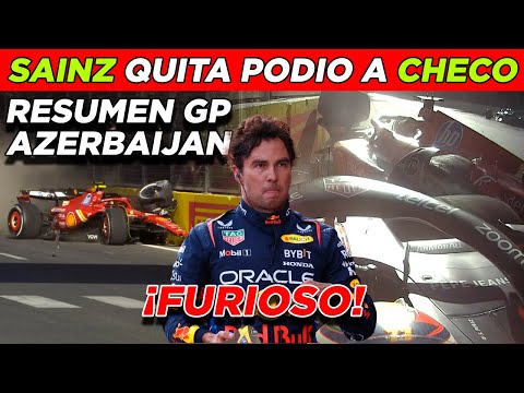 🚨 ¡BRUTAL GOLPE! 💥 SAINZ PIERDE la CABEZA y DEJA sin PODIO a CHECO 🔥 RESUMEN GP AZERBAIJAN F1 2024