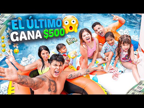 EL ULTIMO QUE SALGA DE LA PISCINA SE GANA 500$😱💵 Carlos & Adri