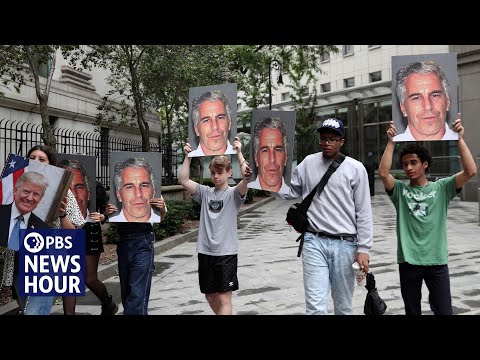 YouTube video thumbnail: A Look at the Split in Trump's Base Over the Epstein Files