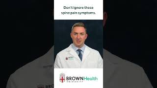 Don’t ignore these spine pain symptoms.