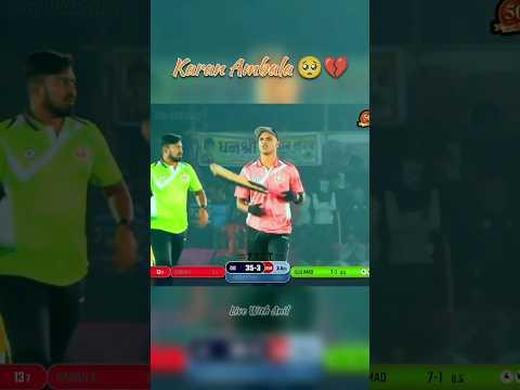 Karan Ambala 🥺💔 #cricket #7070sports #tenniscricket #tapeballcricket #trending #shorts #livewithanil