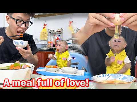 Lala gets special care and enjoys a simple meal full of love after swimming!