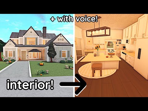 Decorating My Fall Bloxburg Roleplay House Build! *Interior Tutorial*