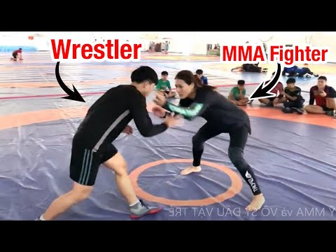 NỮ VÕ SỸ MMA và VÕ SỸ ĐẤU VẬT TRẺ - Vật Nam Nữ thực hiện bởi các đô vật chuyên nghiệp