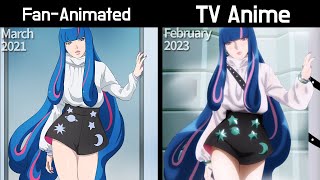 Fan Animated vs Anime - comparison Boruto Code ark Eida
