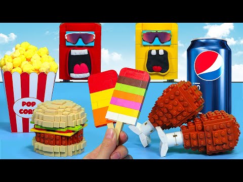 LEGO Among Us Fast Food Mukbang Challenge || Stop Motion Animation - Bricks World