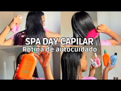 SPA DAY COMPLETO | Lavagem capilar completo 🫧🧴🧖🏻‍♀️🛀 #cabelo #haircare