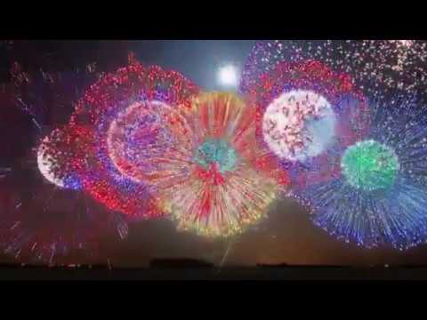fwsim mount fuji synchronized fireworks show