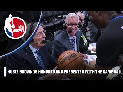 Hubie Brown is honored and presented with game ball after calling his final NBA game 👏 | NBA on ESPN