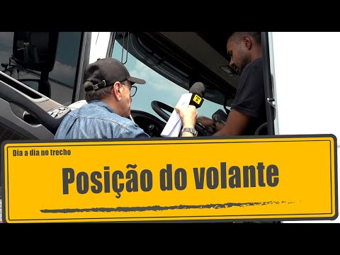 Posição do volante do caminhão