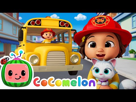 Wheels on the Bus - Rocket Rescue! | CoComelon Nursery Rhymes & Kids Songs