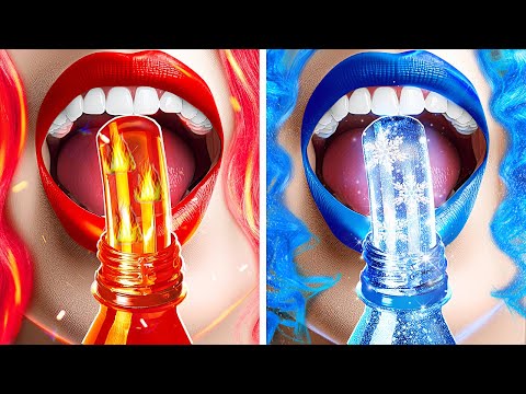 ¡GUÁU! Desafío Rojo vs Azul 🔴 🔵 Los mejores desafíos y trucos de un solo color