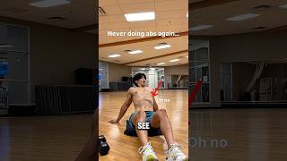 He got a cramp in his abdominals