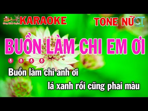 Buồn Làm Chi Em Ơi Tone Nữ ( Am ) Karaoke Cha Cha Cha | Công Minh Organ