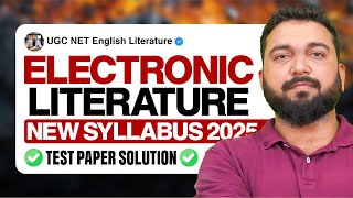 Digital Humanities & Electronic Literature| UGC NET English 2025 New Syllabus & Test Paper Solution