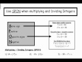 Multiplication and Division of Integers