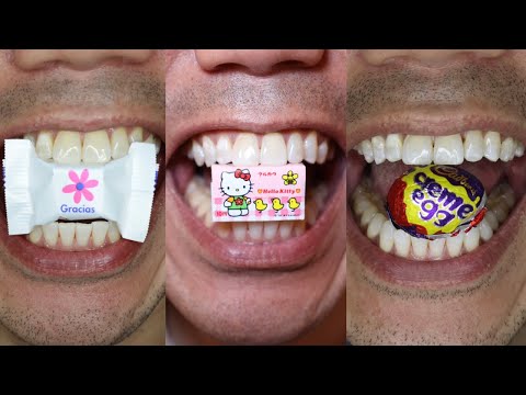 Chocolate and Candy Chewing ASMR! How Satisfying? 🤩 #compilation #soothing