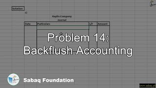 Problem 14: Backflush Accounting