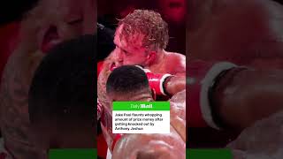Jake Paul appeared to flaunt his earnings from his defeat by Anthony Joshua as he jetted out of