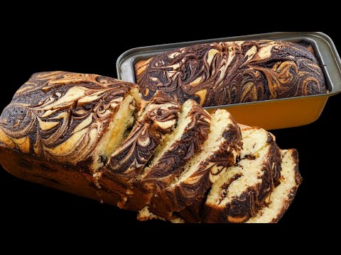 Marble Loaf Cake | Delightful and Soft Marble Cake | Beautifully Designed Marble Cake | N'Oven