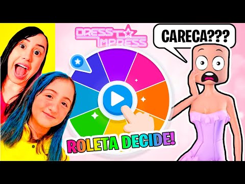 CARECA!! A ROLETA DECIDE qual DESAFIO fazemos no DRESS TO IMPRESS! *Ficamos no pódio? ROBLOX