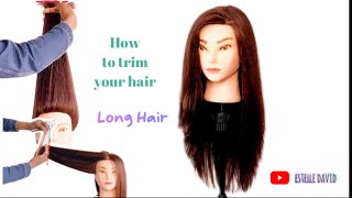HOW TO TRIM YOUR HAIR✂️TIPS & TRICKS FOR LEARNING HOW TO CUT HAIR