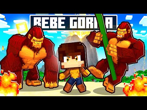 GUIHH NASCEU como BEBÊ GORILA no Minecraft