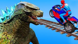 GTA V: Superheroes, Flatbed Trailer Tractor Truck COLOR POLICE CARS TRANSPORTING WITH TRUCKS