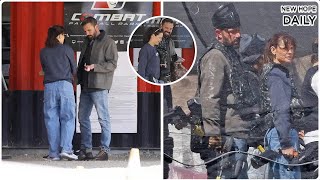 Ben Affleck and Jennifer Garner share a laugh during paintball outing with kids
