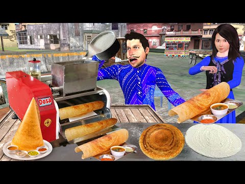 Automatic Dosa Printer Machine Crispy Dosa Maker Street Food Hindi Kahani Moral Stories Comedy Video