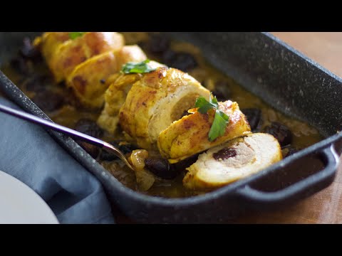 Roulé de poulet aux pruneaux et amandes 👌🏻😋