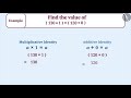 Understanding Zero and Identity Properties