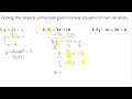 Finding Slope and Y-Intercept