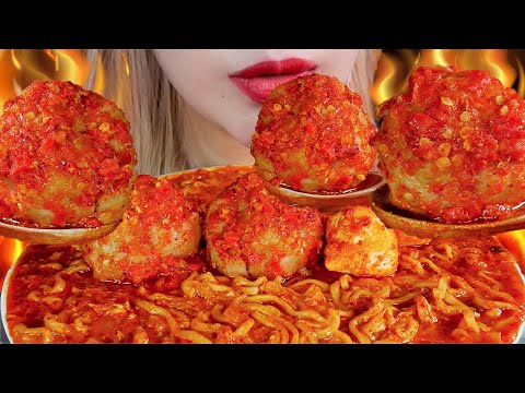 ASMR 🍜💥MIE TEK TEK ALA ABANG-ABANG KUAH RAWIT MERCON TOPPING BAKSO DUMPLING KEJU🌶🔥