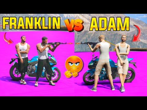 Franklin Vs Adam In Gta 5 | Mega Stunt Ramp Challenge | Gta 5 In Telugu