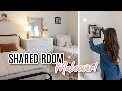 Shared Bedroom Transformation with Calm and Cohesive Kid's Bedroom Decor 3