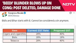 Kerala Congress News | 'Beedi' Blunder Blows Up On Cong: Post Deleted, But Damage Done
