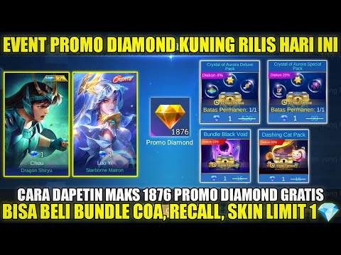 EVENT PROMO DIAMOND KUNING RILIS HARI INI!! CARA DAPETIN 1876 PROMO DIAMOND KUNING GRATIS MLBB 2025